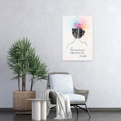 Colorful Wings Abstract Minimalist Modern Butterfly Portrait Flower Wall Art Print