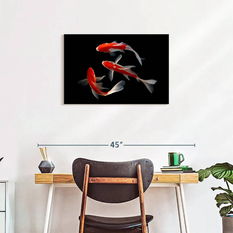Koi Fish Trio, 20" H x 30" W