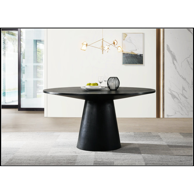 Table de salle à manger Jasper Ebony, Noir, H 31 po x L 47 po x l 47 po