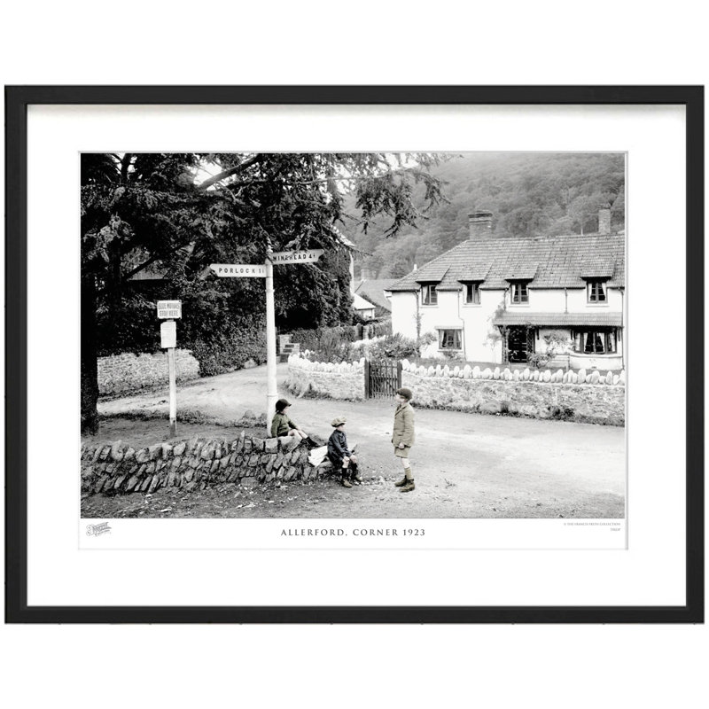 Allerford, Corner 1923 - Single Picture Frame Print, 40cm H x 50cm W x 2.3cm D