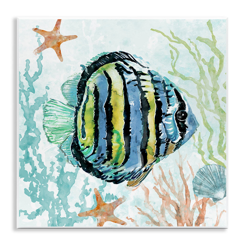  Art mural rayé «Angel Fish» par Carol Robinson