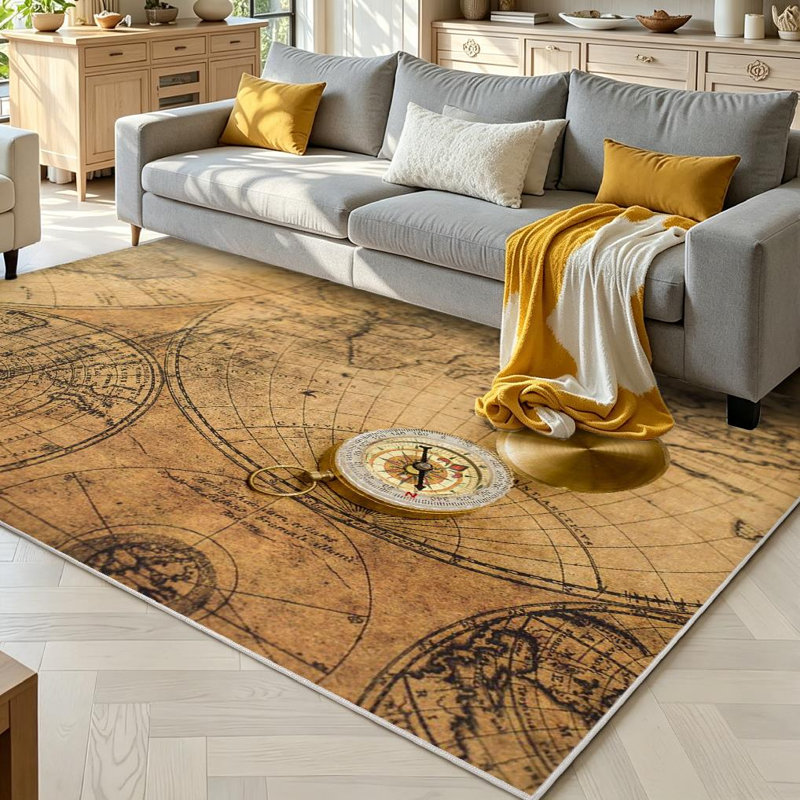 Tapis d'intérieur lavable à la carte Clear World, Rectangle 71 po x 98 po