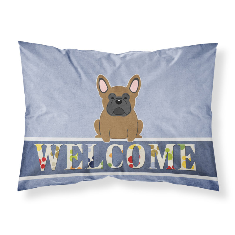 Taie d’oreiller welcome, Bouledogue français brun
