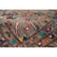 Tapis gris / rouge / bleu noué à la main de haute qualité