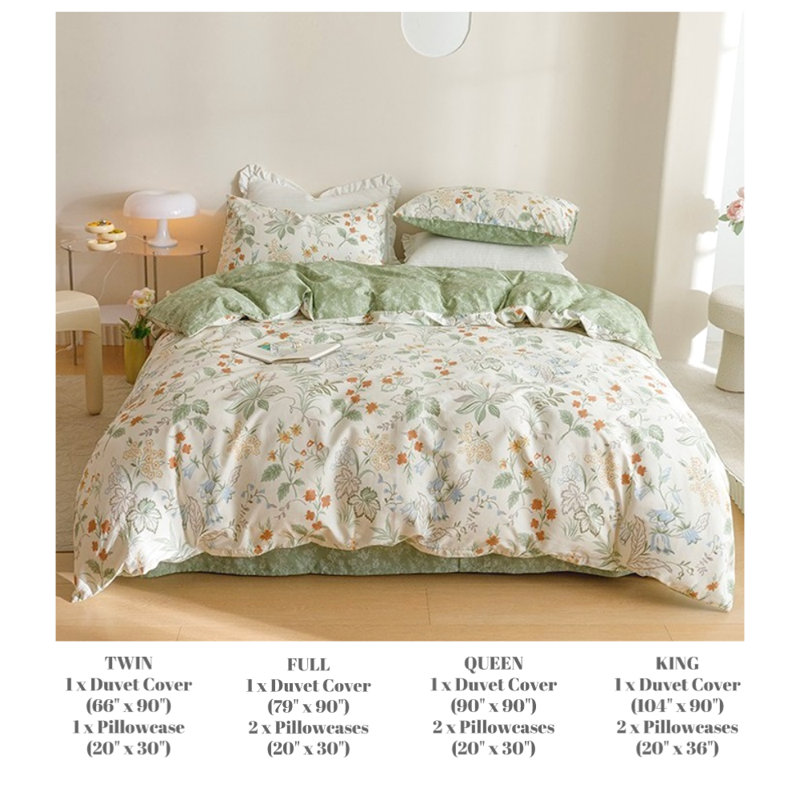 Housse de couette réversible Nayoroom, Housse de couette double + 2 taies d'oreiller stan