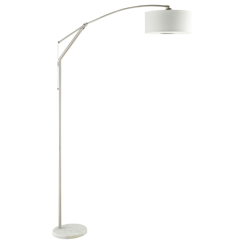 Lampe sur pied ajustable à abat-jour cylindrique 81 po Humbert Chrome