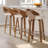 Mahtab Modern Upholstered Swivel Counter Stools (Set of 3)-1671048641-1671048646