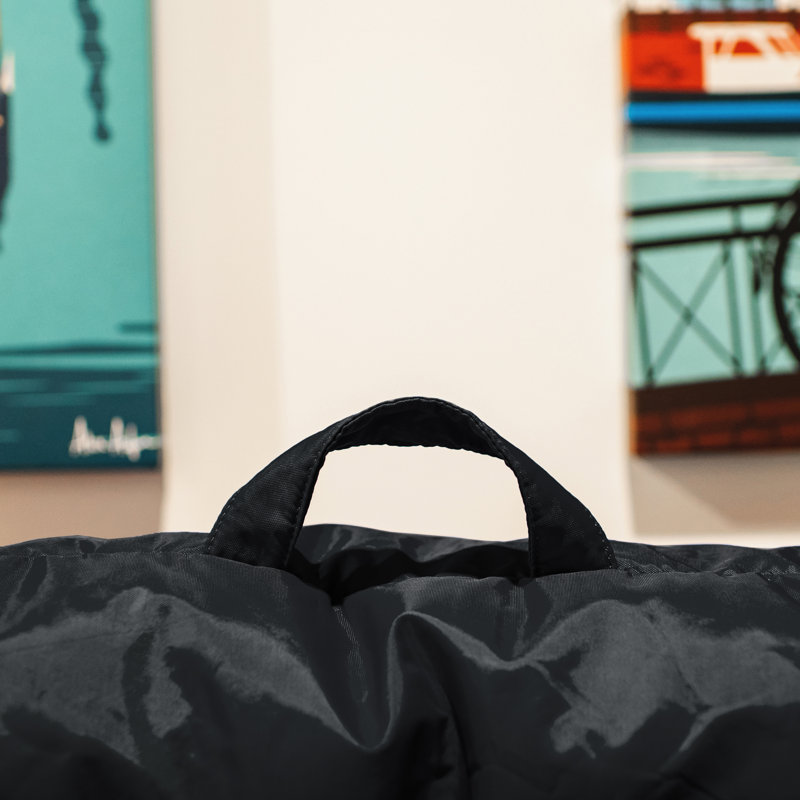 Big Joe Roma Bean Bag Lounger, Black Smartmax