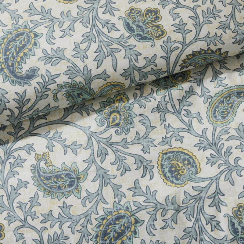 Ensemble d'édredon en coton percale 9 pièces, Grand édredon et 8 pièces supplémentaires, Turquoise