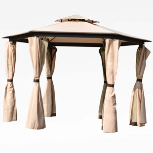 12 pi. L 12 pi. D Pavillon de jardin en métal