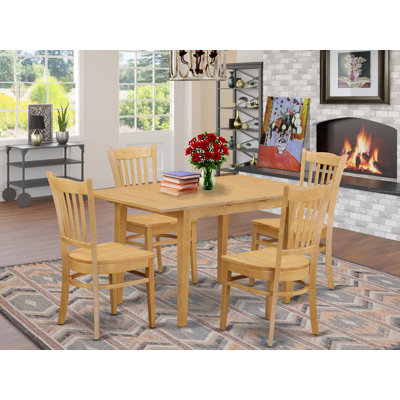 Jake-Tyler Extendable Solid Wood Dining Set by Gracie Oaks