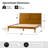 Johannes Mid-Century Modern Platform Bed With Storage Headboard And USB Ports-918606938