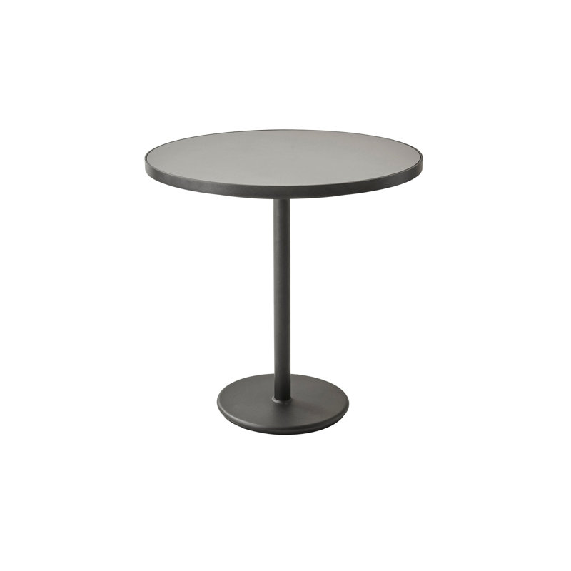 Go Outdoor Round Table, Lava Gray, 29.6", Light Gray