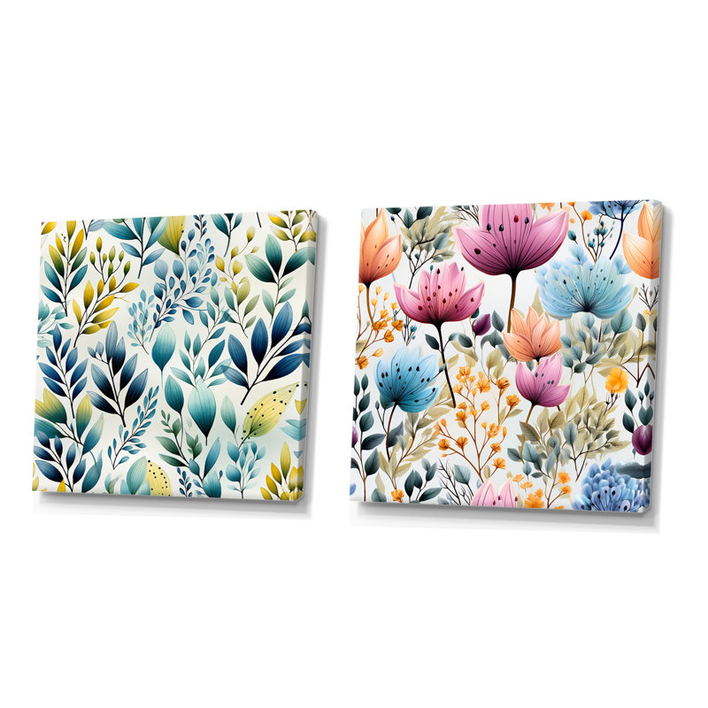 Henriksen - Ensemble de 2 reproductions d'art sur toile, Toile tendue, H 16 po x l 33 po x P 1 po