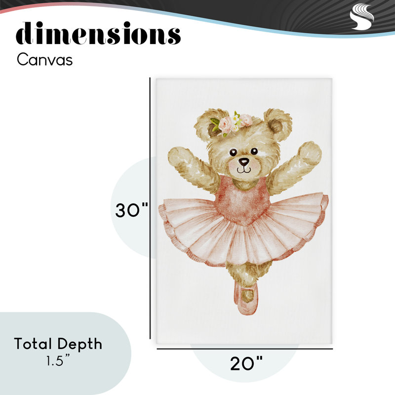 Toile Teddy Bear Ballet Tutu, design par Amy Hall, H 30 po x l 20 po