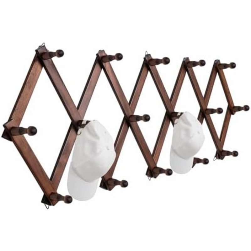 Solid Wood 16 - Hook Wall Mounted Coat Rack