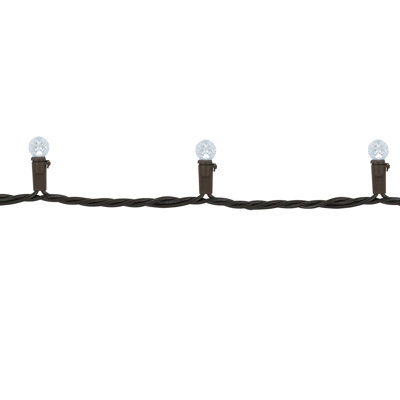 LED G12 Berry Christmas Lights - 16' Brown Wire - 50 Ct