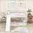 Twin Over Twin Bunk Bed with Slide and Roof,Ladder