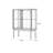 Black Solid Wood+Stainless Steel+Tempered Glass Display Cases-120838264