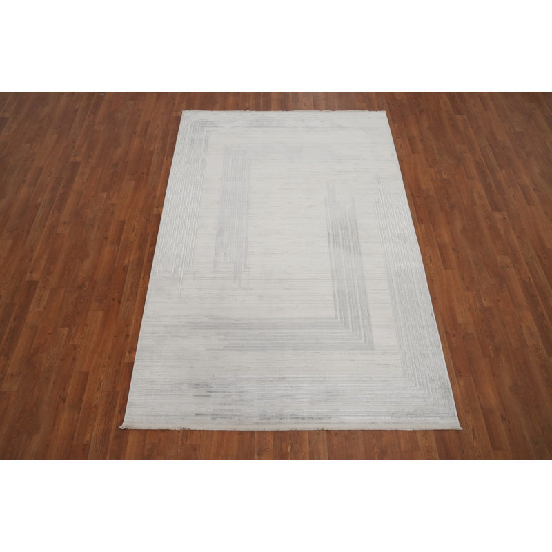 Tapis moderne et minimaliste en laine 5 x 8 pour espaces sophistiqués