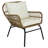 6Pcs Outdoor Patio Balcony Natural Color Wicker Sofa Chair Set With Beige Cushion,Round Tempered Glass Table And Furniture Cover