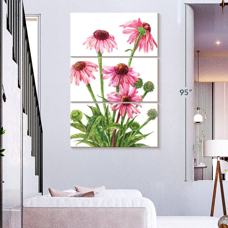 Bouquet de fleurs d'échinacée Harnek, H 74 po x l 48 po