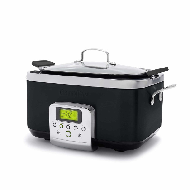 GreenPan Elite Ceramic Nonstick 6-Quart Slow Cooker, Black
