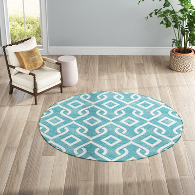 Kaylani Washable Geometric Indoor / Outdoor Rug