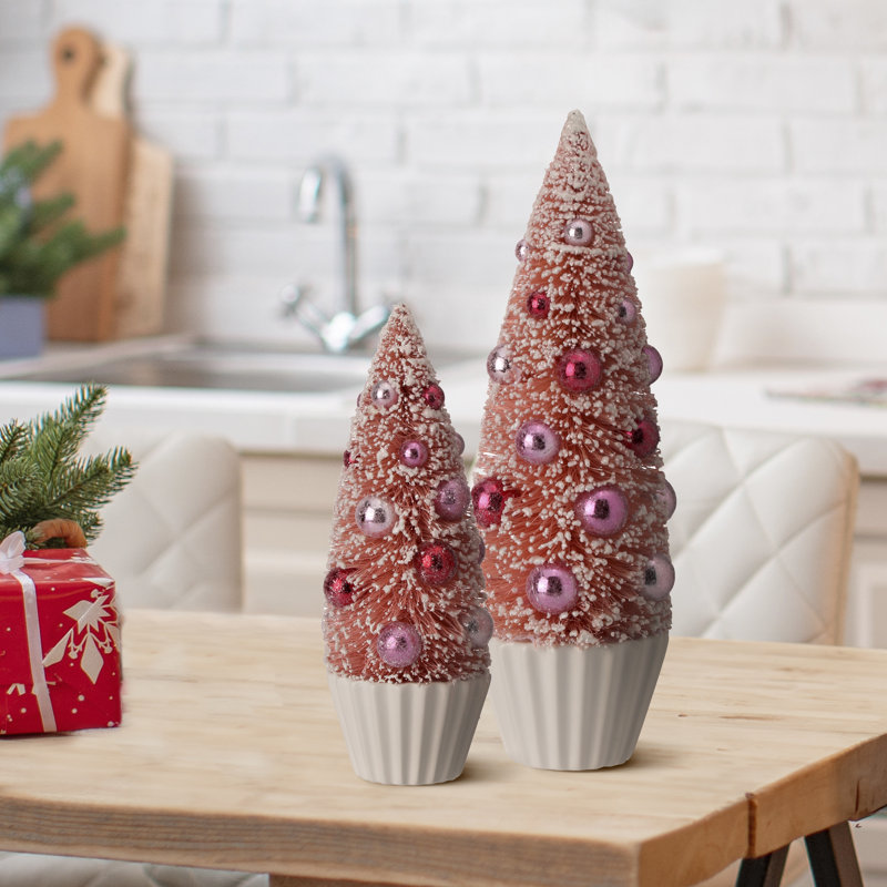 Ensemble de 2 arbres à sisal sucré 11 po dans un petit gâteau 11 po SOO