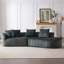 Canapé modulaire incurvé moderne en chenille avec 4 coussins décoratifs Boneless-449364455-449364450