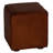  Bronco Genuine Leather Cube Ottoman, Brown