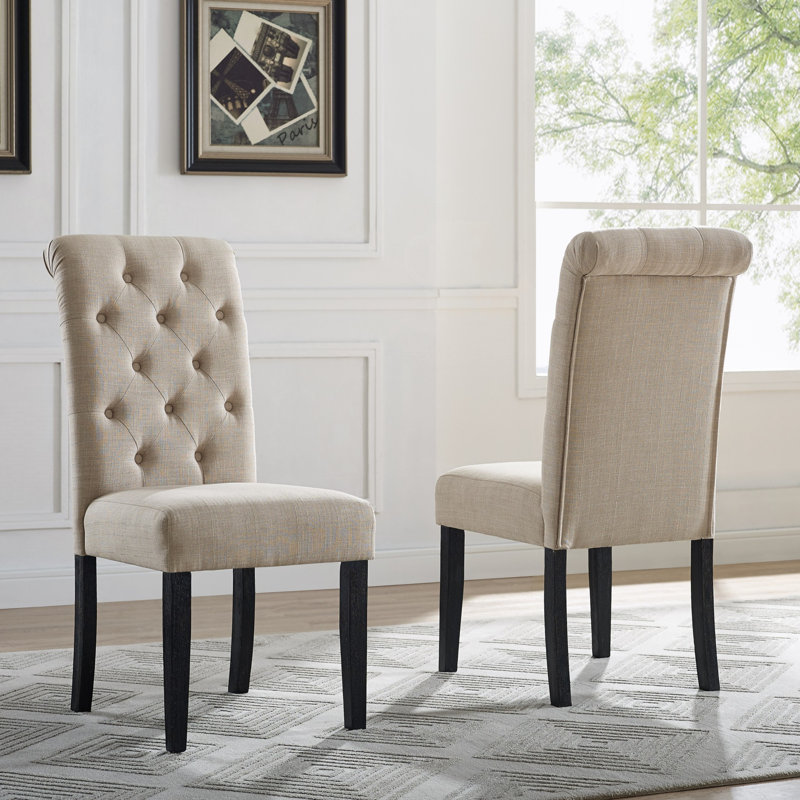Ensemble de salle à manger en bois foncé de style urbain Leviton: table, 4 chaises et banc, Beige