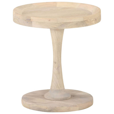 Topeka Solid Wood Pedestal End Table
