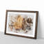 Forest in an Orange Glow - Picture Frame Painting Print-56733662-56733658
