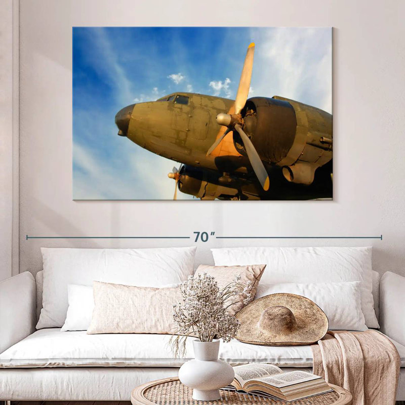 Mehar Old War Plane, 34" H x 51" W