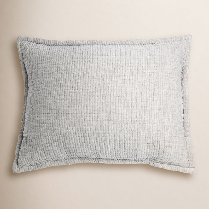 Dorius Reversible Sham, Standard, Light Gray