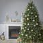 Arbre de Noël artificiel, vert, sapin Dunhill, avec support, 6 pieds