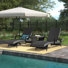 Billur Outdoor Chaise Lounge Set with Table
