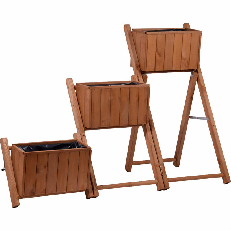 Aalam Wood Raised Garden Bed, Brown
