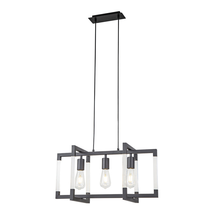 3 - Light Graphite/Acrylic Square/Rectangle Pendant