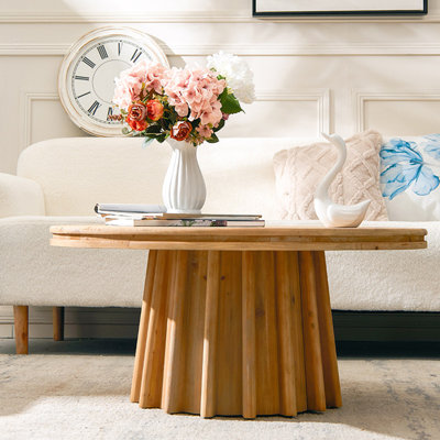 Nordic-style wood coffee table