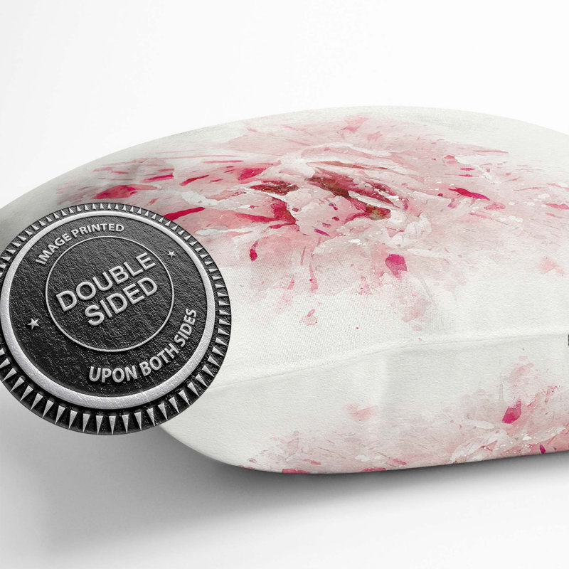 Floral Square Cushion, 40cm H x 40cm W x 15cm D