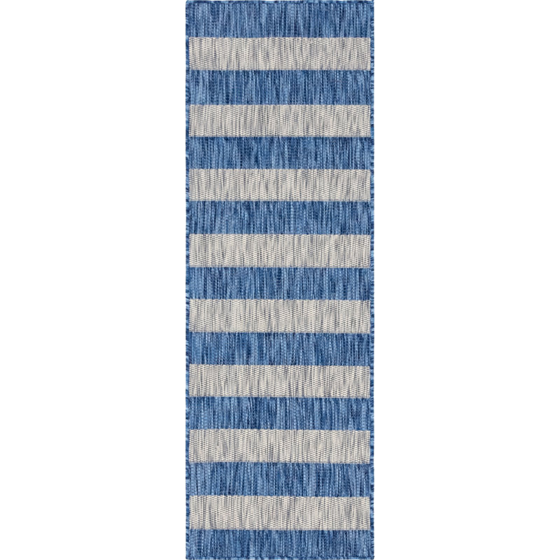 Simoes Striped Indoor / Outdoor Rug, Runner 2' x 6'1"