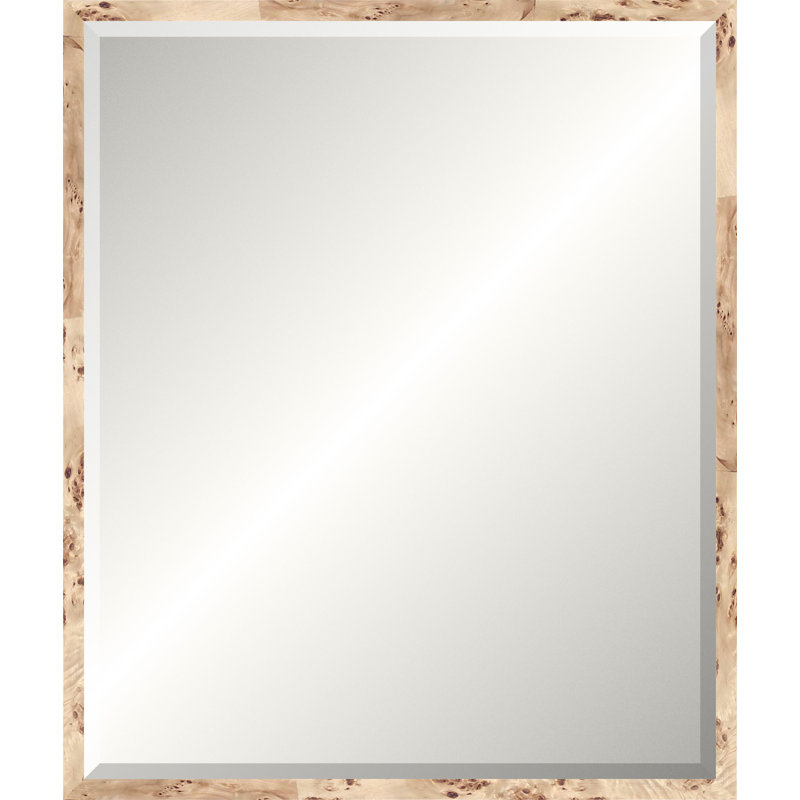 Blonde Burl Mirror, Wide Vanity