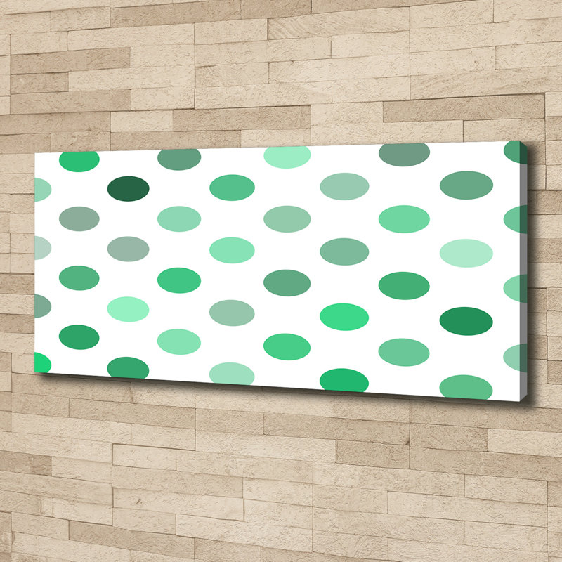 Green Dots - Wrapped Canvas Print