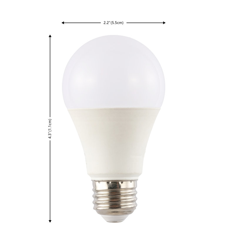 9 Watt, A19 LED, Non-Dimmable Light Bulb, Warm White (2700K) E26/Medium (Standard) Base