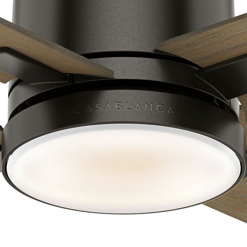 52" Axial Ceiling Fan With LED Light Kit And Wall Control, Noble Bronze