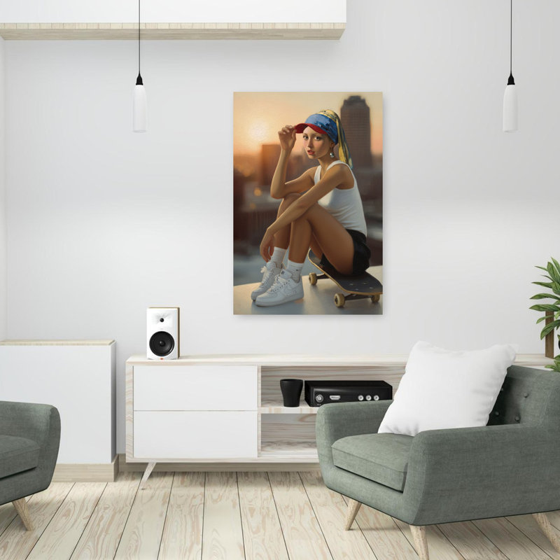 Contemporary Art Retro Surreal Contemporary Landscape Urban Wall Art by Dikhotomy - Wrapped Canvas Print