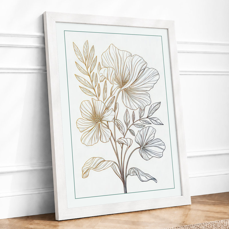 Study Botanical - Framed Print, A1 - 84.1 x 59.4 cm, White