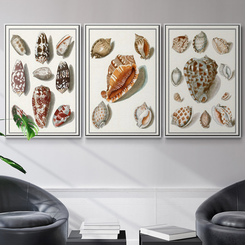 Ensemble de 3 pièces sur toile IV, Cadre flottant blanc, H 36 po x l 72 po